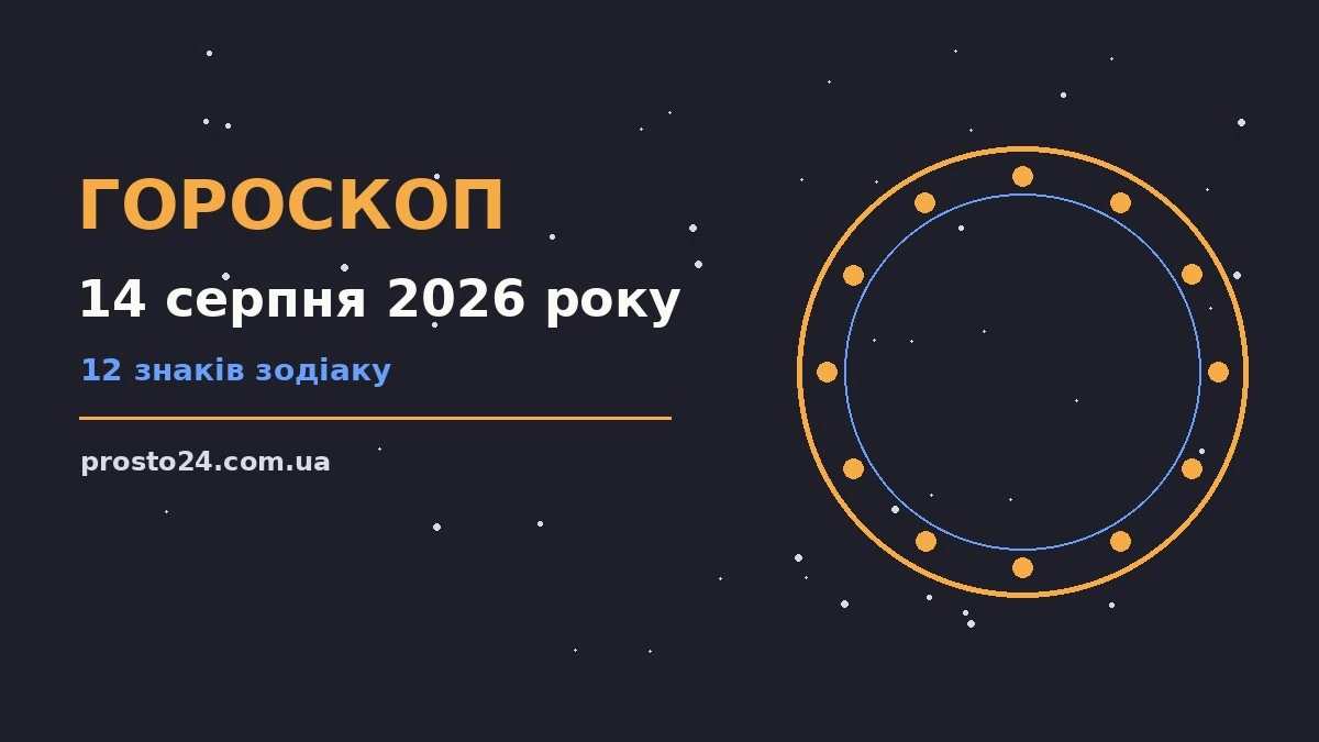 Зодіакальний календар і нотатки на столі — гороскоп на 14 серпня 2026 року