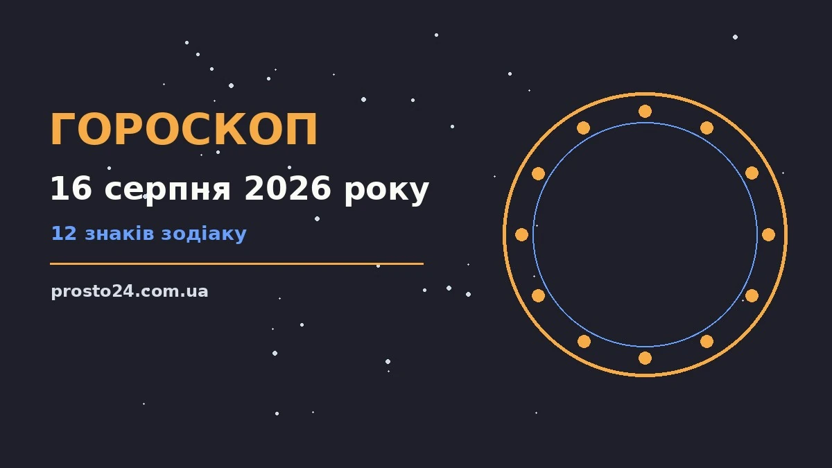 Недільний гороскоп на 16 серпня 2026 року: робота, дім і кохання