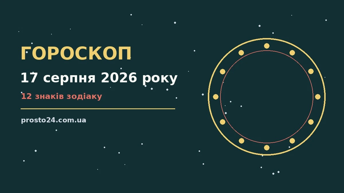 Гороскоп на 17 серпня 2026 року: загальна енергія дня та настрій